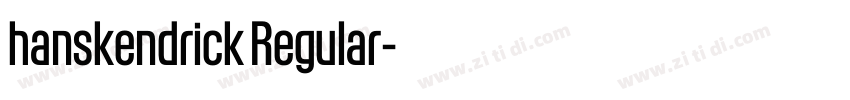 hanskendrick Regular字体转换
